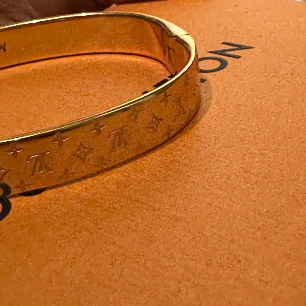 Louis Vuitton Brass Nanogram cuff 💕 - Picture 7 of 13